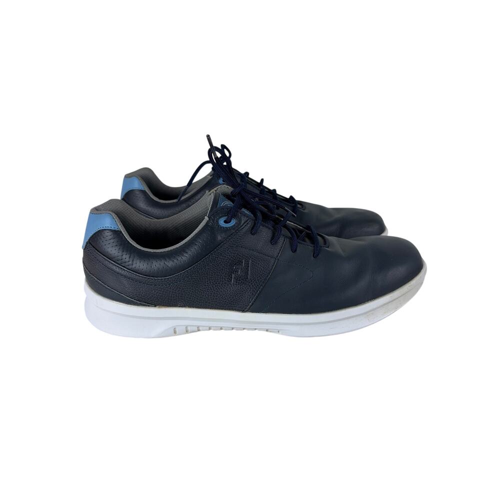 FootJoy Mens Golf Shoes Size 11.5 Contour Series Spikes Blue Leather 54179